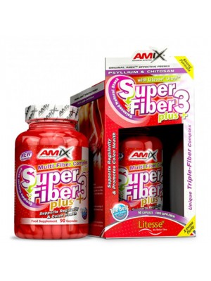 AMIX Super Fiber3 Plus 90капс - Фибри за стомаха