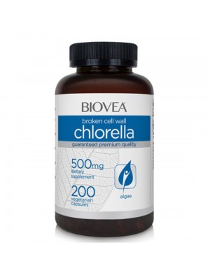 BIOVEA Chlorella 500мг, 200капс - зелено водорасло