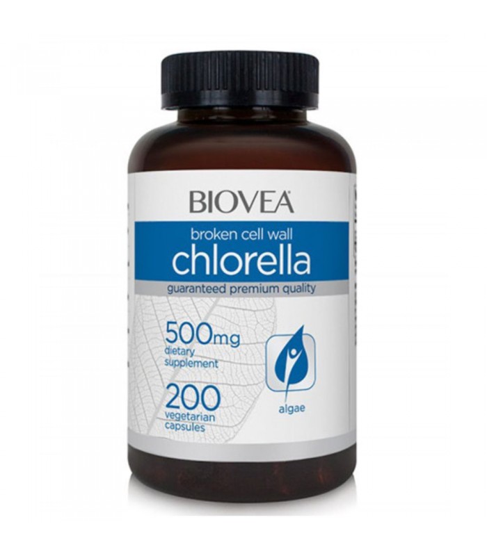 BIOVEA Chlorella 500мг, 200капс - зелено водорасло
