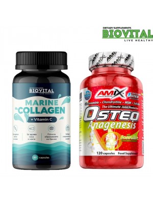 Marine Collagen + Osteo Anagenesis, 180капс - стави и сухожилия