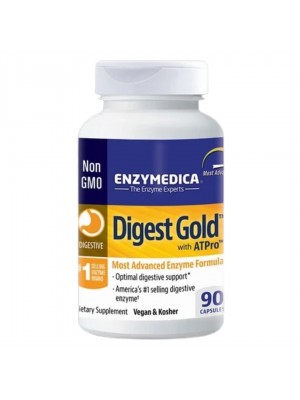 Digest Gold with ATPro ENZYMEDICA, 90капс - Храносмилателен бустер