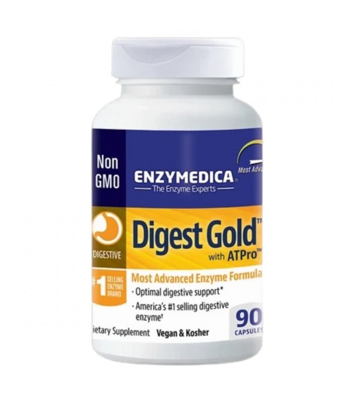 Digest Gold with ATPro ENZYMEDICA, 90капс - Храносмилателен бустер