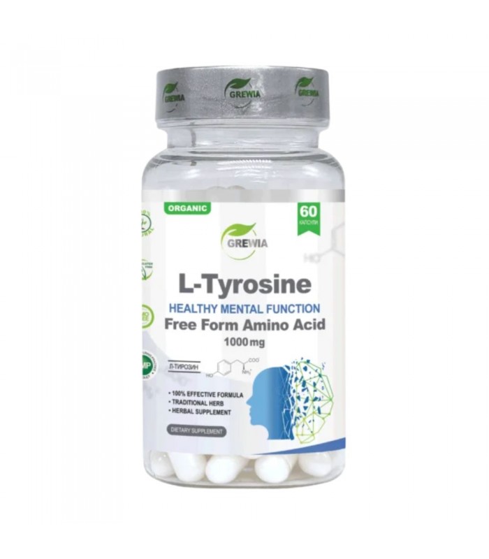 L-Tyrosine 1000mg, 60капс - за щитовидната жлеза