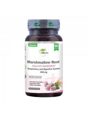 Marshmallow Root 960mg, 60капс - Екстракт от бяла ружа
