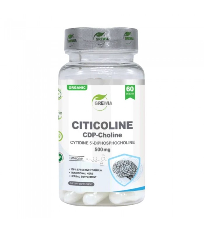 CITICOLINE CDP-Choline 500mg, 60капс - Подпомага мозъка