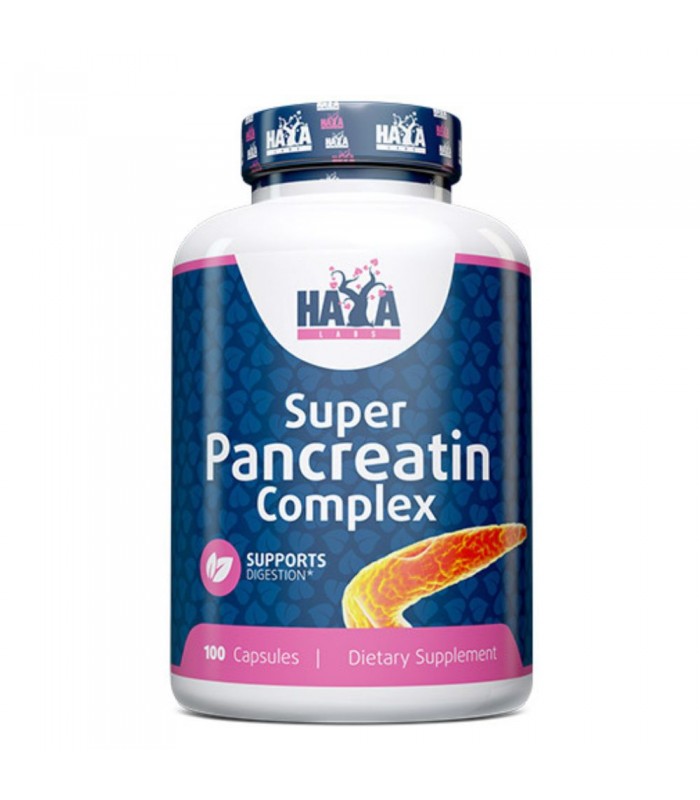 HAYA LABS Super Pancreatin Enzymes, 100капс - Панкреатин