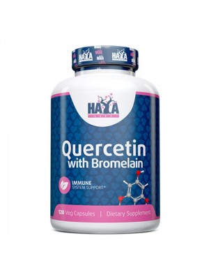 HAYA LABS Quercetin with Bromelain, 120капс