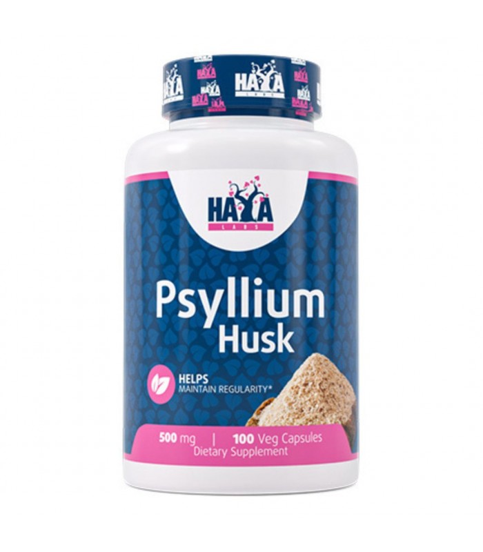 HAYA LABS Psyllium Husk 500мг, 100капс - фибри от живовляк