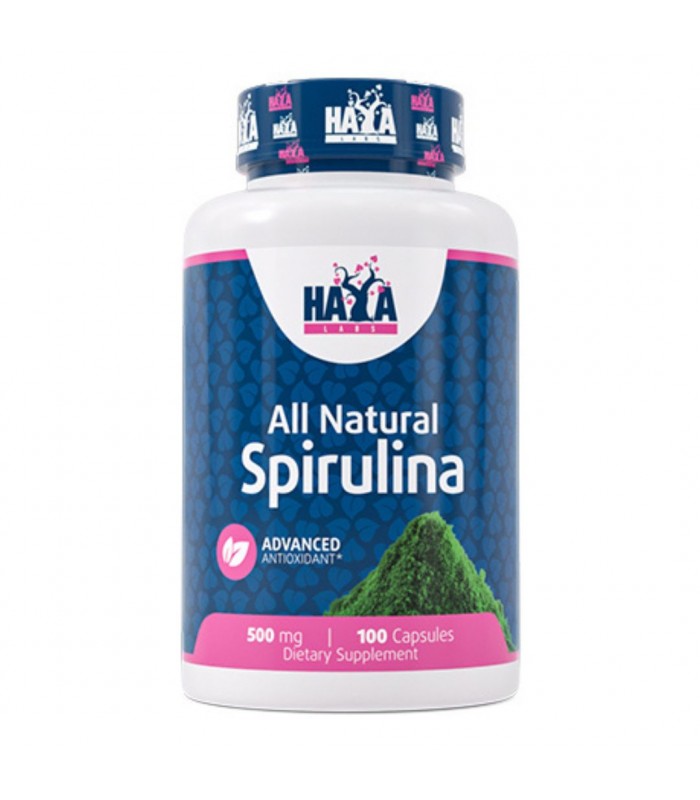 HAYA LABS All Natural Spirulina 500мг, 100капс - Спирулина