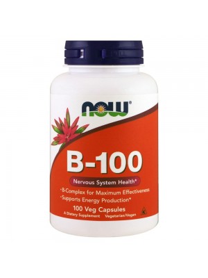NOW Vitamin B-100, 100капс - комплекс витамини от група B