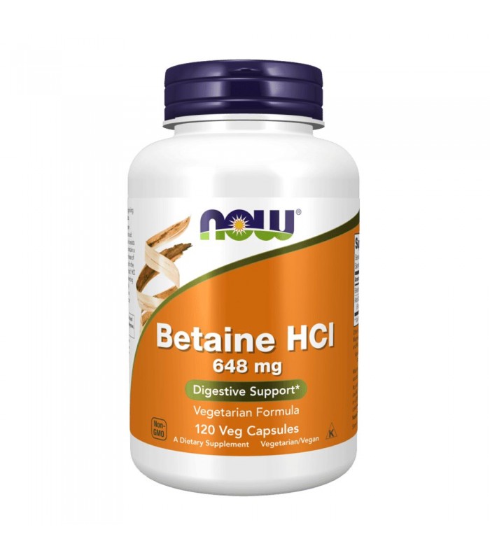 NOW Betaine HCl 648мг, 120капс - стомашни проблеми