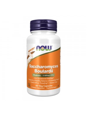 NOW Saccharomyces Boulardii, 60капс - пробиотик