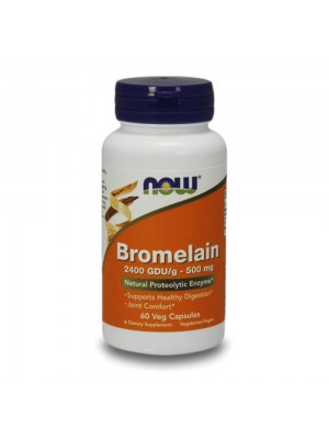 NOW Bromelain 500 мг, 60 капс - храносмилателен ензим