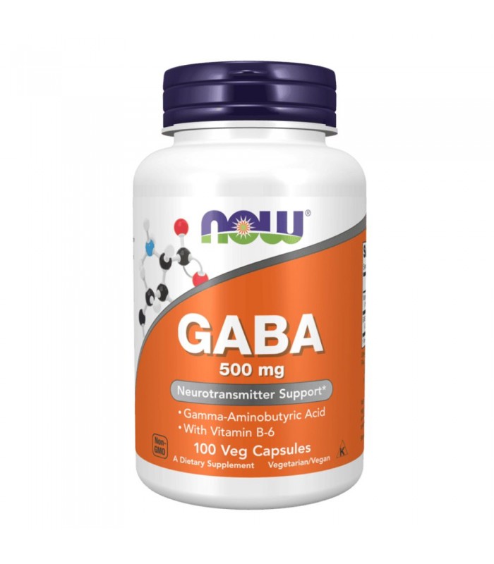 NOW GABA 500 мг with B-6 100капс - Гама-аминобутирова киселина