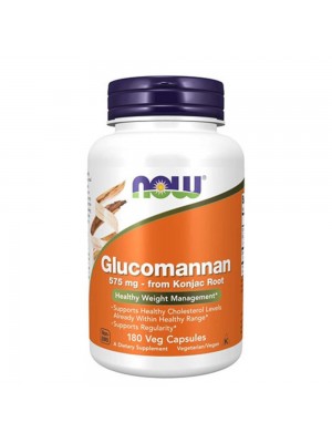 NOW Glucomannan 575мг, 180капс - фибри за стомаха