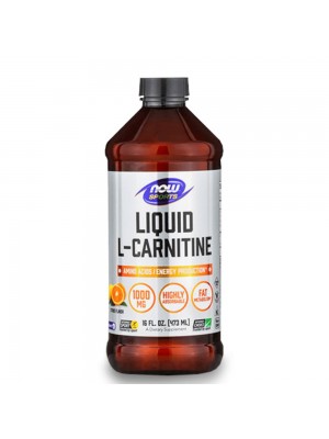 NOW Liquid L-Carnitine,1000 мг, 473мл - редуцира теглото