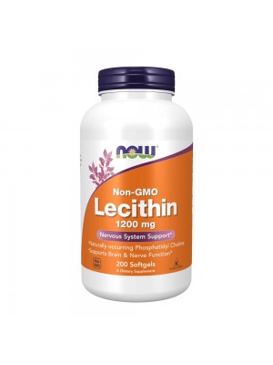 NOW Lecithin Non-GMO 1200мг 100капс - Лецитин