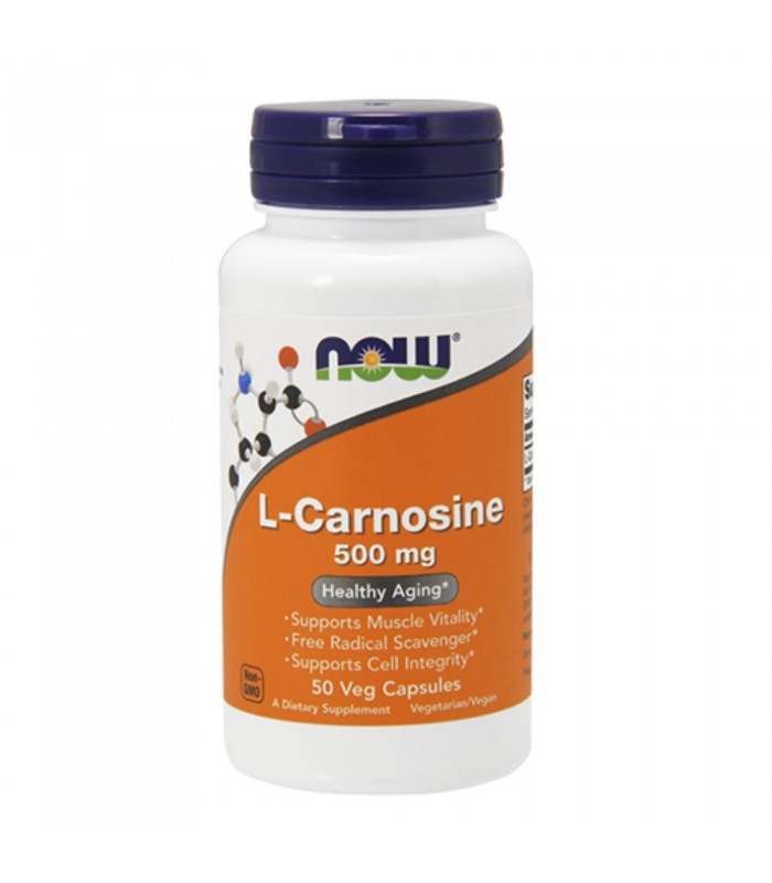 NOW L-Carnosine 500мг, 50капс - подпомага мускулната жизненост