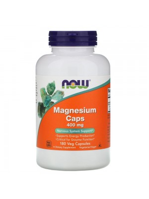 NOW Foods Magnesium Caps 400 mg  - 180 капсули