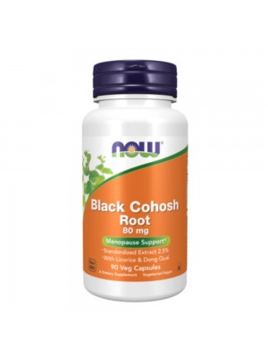 NOW Black Cohosh Root 80мг,90капс - Черен кохош за менопауза и ПМС