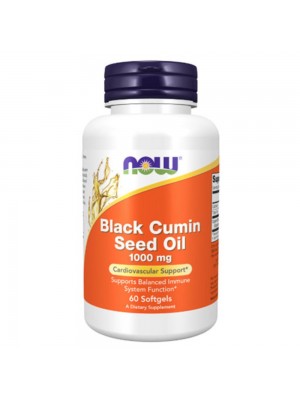 NOW Black Cumin Seed Oil 1000mg, 60Softgels - масло черен кимион