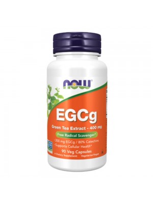 NOW EGCg Green Tea Extract 400 mg, 90капс - без кофеин