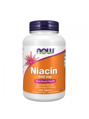 NOW Niacin 500мг, 250капс - Витамин B3