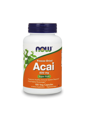 NOW Acai 500 мг 100 капсули - Акай бери