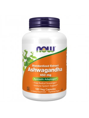 NOW Ashwagandha 450mg, 180капс - Корен Ашваганда
