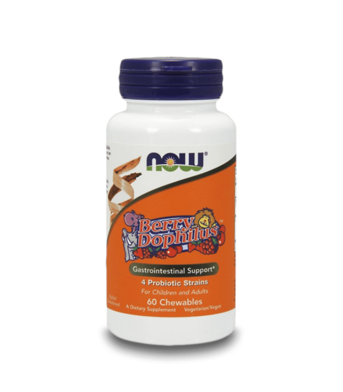 NOW BerryDophilus 60 дъвчащи таблетки - Пробиотик