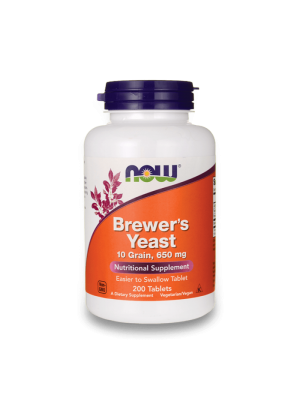 NOW Brewer's Yeast 650 мг 200табл - Бирена мая