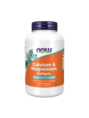NOW Calcium & Magnesium 120 Softgels 120 - Калций и магнезий