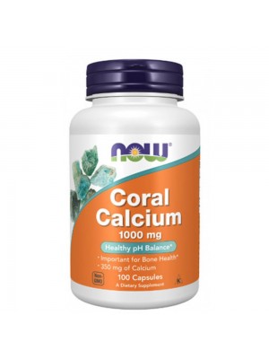 NOW Coral Calcium 1000mg, 100caps - Калций от корали