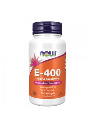 NOW Vitamin E-400 IU D-Alpha, 100 Softgels 