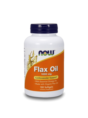 NOW Flax Oil 1000 мг 100капсули - Ленено масло