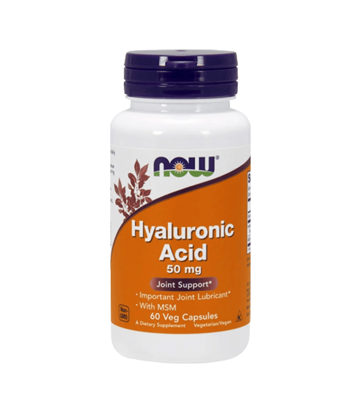 NOW Hyaluronic Acid 50 мг + MSM, 60капс Хиалуронова киселина с МСМ