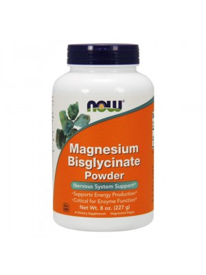 NOW Magnesium Bisglycinate Powder, на прах - 227гр