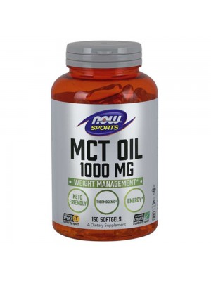 NOW MCT Oil 1000mg, 150Softgels - триглециридно масло