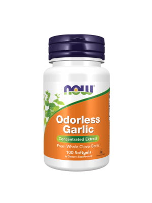 NOW Odorless Garlic 100 меки капсули - Чесън без мирис