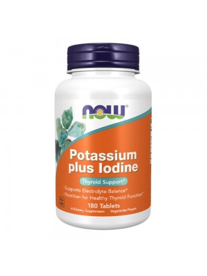 NOW Potassium plus Iodine, 180табл - Щитовидна жлеза