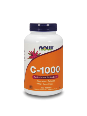 NOW C-1000 Sustained Release with Rose Hips 250табл 