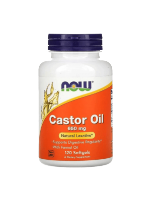 NOW Castor Oil 120 меки капсули Рициново масло