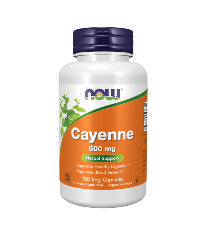 NOW Cayenne 500 мг 100капс - Кайен лют червен пипер