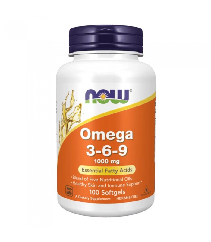 NOW Omega 3-6-9 1000мг - 100 и 250 капсули