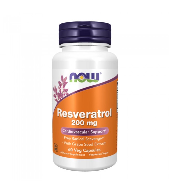 NOW Resveratrol 200мг, 60капс - антивирусно и антибактериално