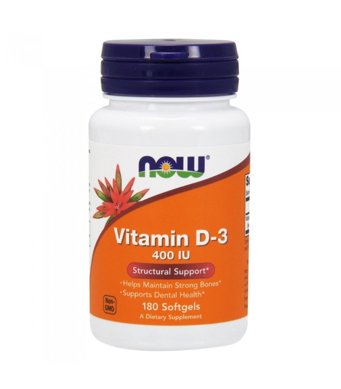 NOW Vitamin D-3 (400IU) 180softg - Холекалциферол