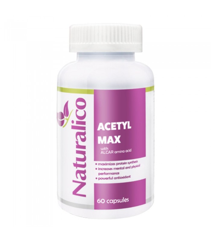 NATURALICO Acetyl Max 60 капс подпомага изгарянето на мазнините