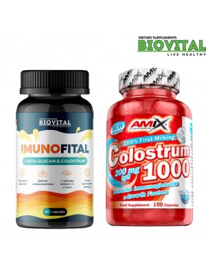 Imunofital + Colostrum 160капс - при грип и настинки