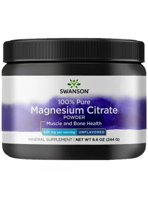 SWANSON 100% Pure Magnesium Citrate Powder 275 грама
