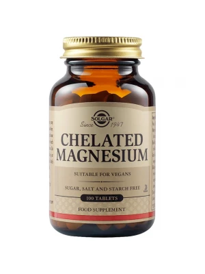 Solgar Chelated Magnesium 100 таблетки - Хелатиран магнезий